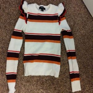 Striped Ruffle Sweater